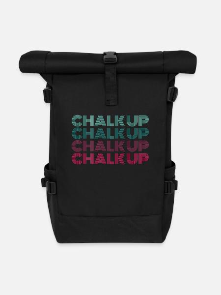 Boulderer Chalk Up Bouldern - Rolltop Rucksack - Schwarz