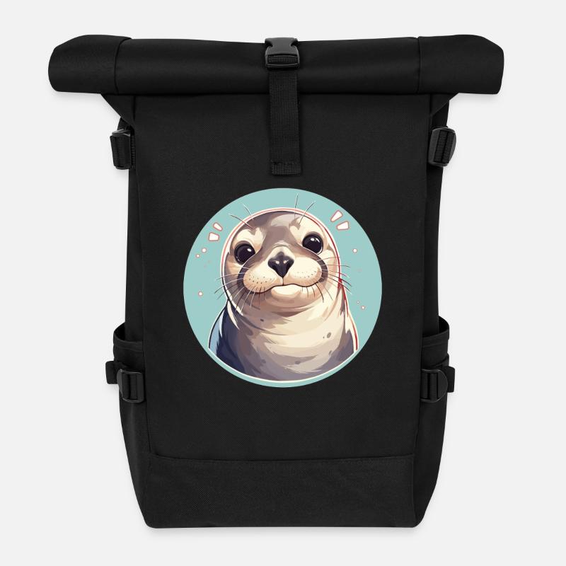 Robben Robbe - Rolltop Rucksack - Schwarz