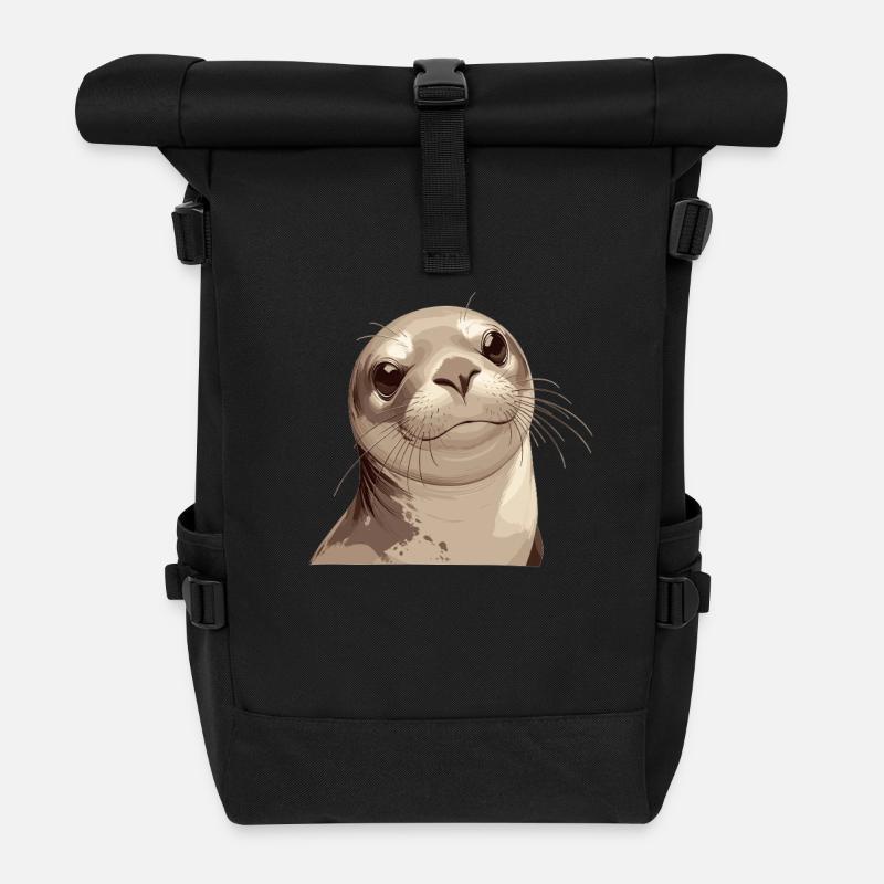 Robben Robbe - Rolltop Rucksack - Schwarz
