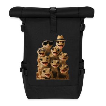 Gecko - Rolltop Rucksack - Schwarz - Vorne