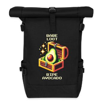 Seltenes Loot | Perfekt gereifte Avocado Drop - Rolltop Rucksack - Schwarz - Vorne