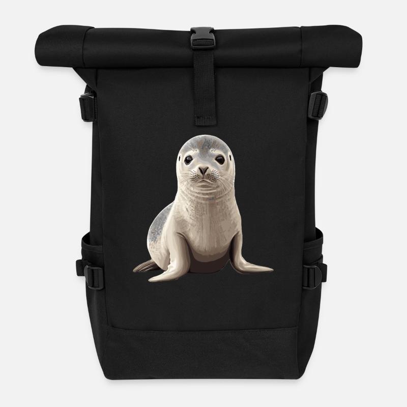 Robben Robbe - Rolltop Rucksack - Schwarz