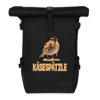 Käsespätzle Vogel Illustratif Humoristique - Sac à dos roll top - noir - Devant