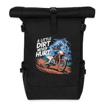 Storm, Dirt, Freedom - Motocross Dirt Power - Roll Top Backpack - black - Front