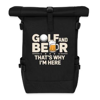 Chemise de golf et de bière - Sac à dos roll top - noir - Devant
