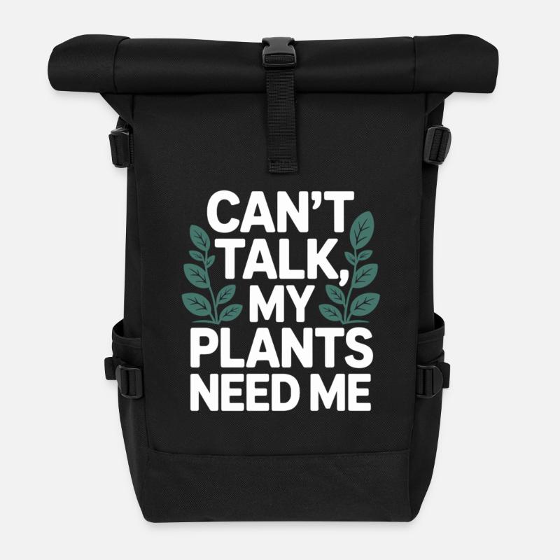 Havearbejde - Mine planter har brug for mig - Rolltop-rygsæk - sort