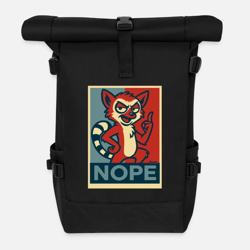 Vilain lémurien : Non - Sac à dos roll top - noir