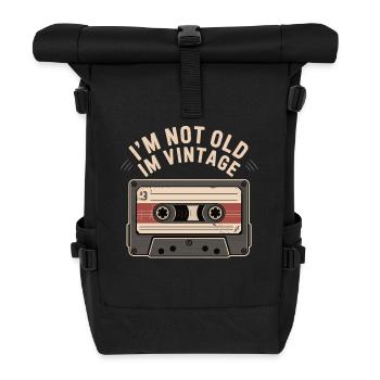 Je ne suis pas vieux, je suis vintage - Sac à dos roll top - noir - Devant