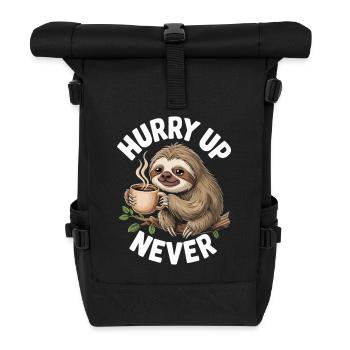Sloth Slowness Is My Tempo Shirt - Roll Top Backpack - black - Front