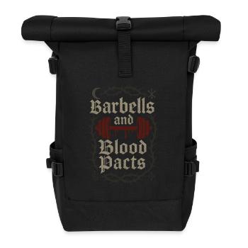 Goth Gym Dark Fitness Alternatives Training Gothic - Rolltop Rucksack - Schwarz - Vorne