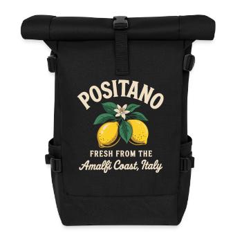 Amalfi Coast Citrus Shirt - Roll Top Backpack - black - Front