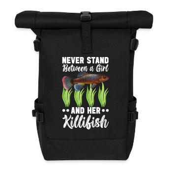 Killifish Egg-laying Tooth Doughnut Aquarium - Roll Top Backpack - black - Front