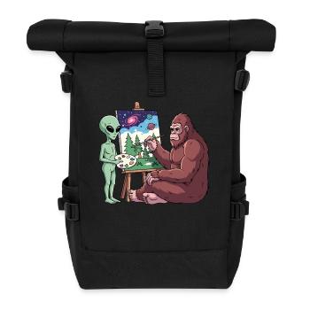 Alien et Bigfoot - Sac à dos roll top - noir - Devant