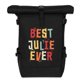 Meilleur Julie Jamais Prénom Texte Rétro Cadeau - Sac à dos roll top - noir - Devant