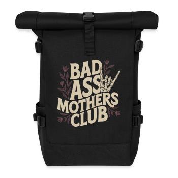 Chemise Badass Mom Club - Sac à dos roll top - noir - Devant