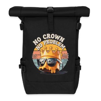 No Crown – No Problem Shirt - Roll Top Backpack - black - Front