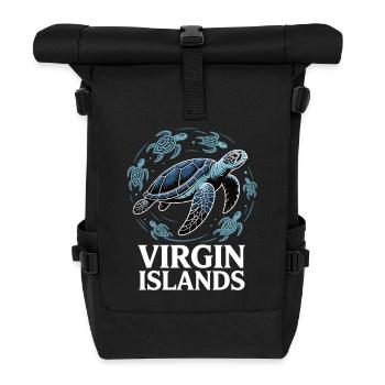 Schildkrötenliebe Virgin Islands - Rolltop Rucksack - Schwarz - Vorne