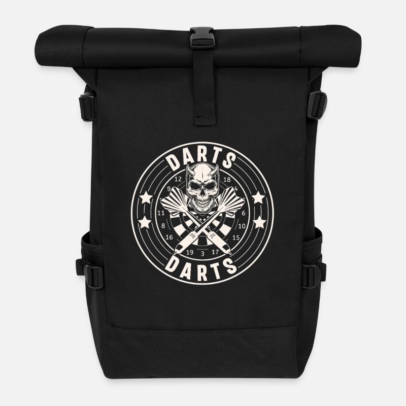 Darts - Rolltop Rucksack - Schwarz