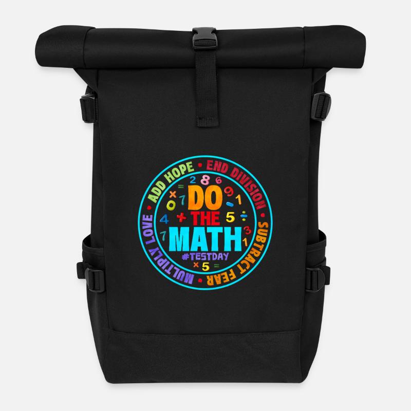 Mathématiques - Sac à dos roll top - noir