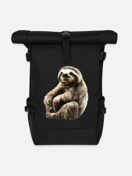 Faultiere Faultier - Rolltop Rucksack - Schwarz