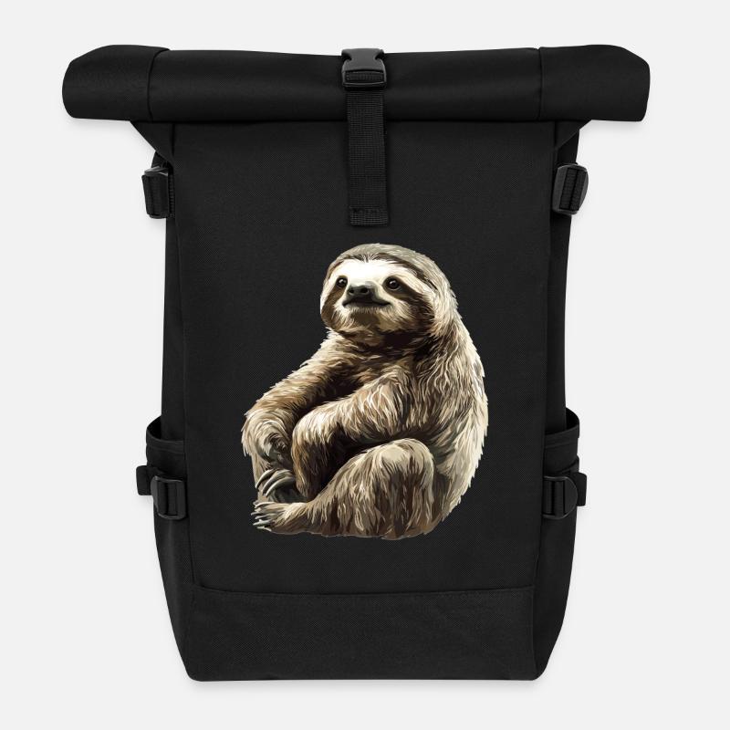 Faultiere Faultier - Rolltop Rucksack - Schwarz
