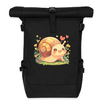 Snails Snail - Roll Top Backpack - black - Front
