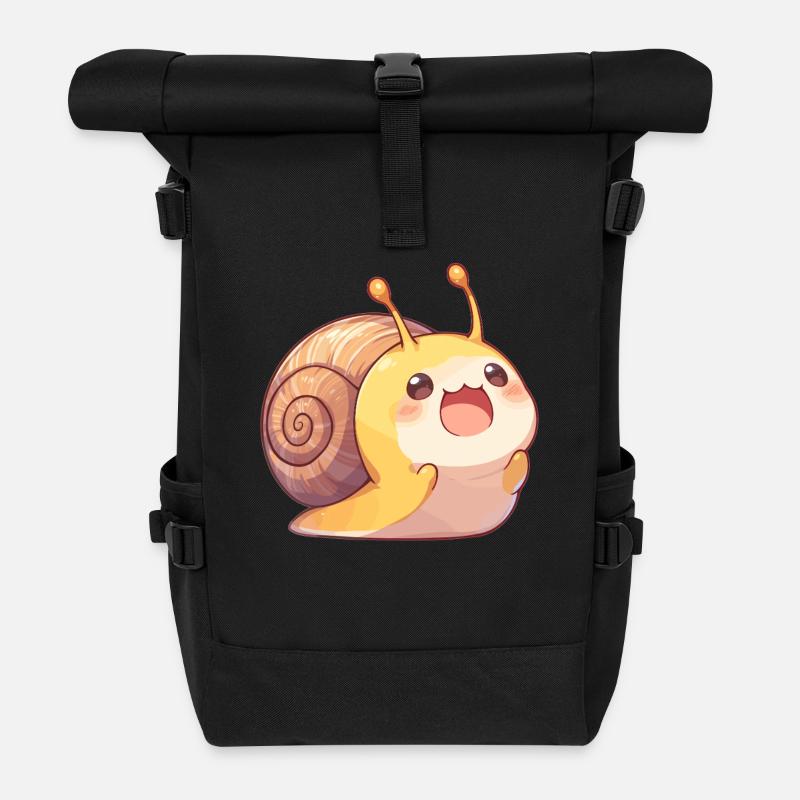 Escargots Escargot - Sac à dos roll top - noir
