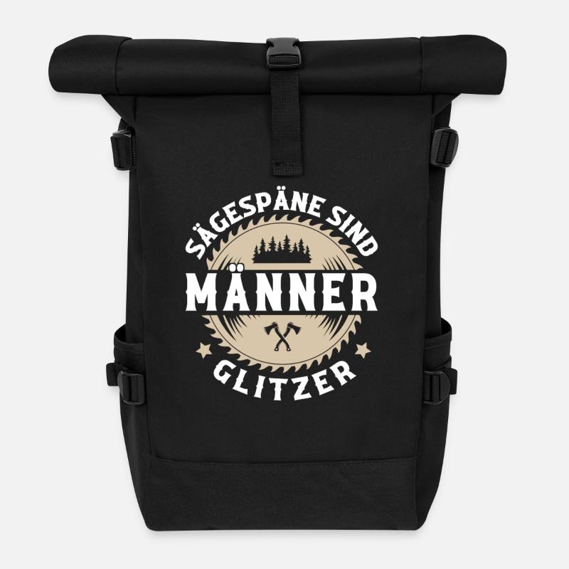 Holzfäller - Rolltop Rucksack - Schwarz