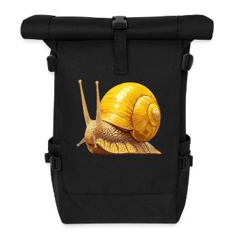 Snails Snail - Roll Top Backpack - black - Front