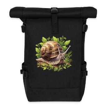 Snails Snail - Roll Top Backpack - black - Front
