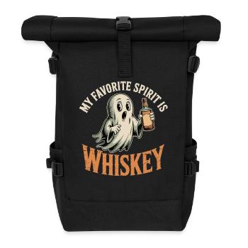 Mein Lieblingsgeist ist Whiskey – Halloween Shirt - Rolltop Rucksack - Schwarz - Vorne