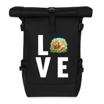 Snails Snail - Roll Top Backpack - black - Front