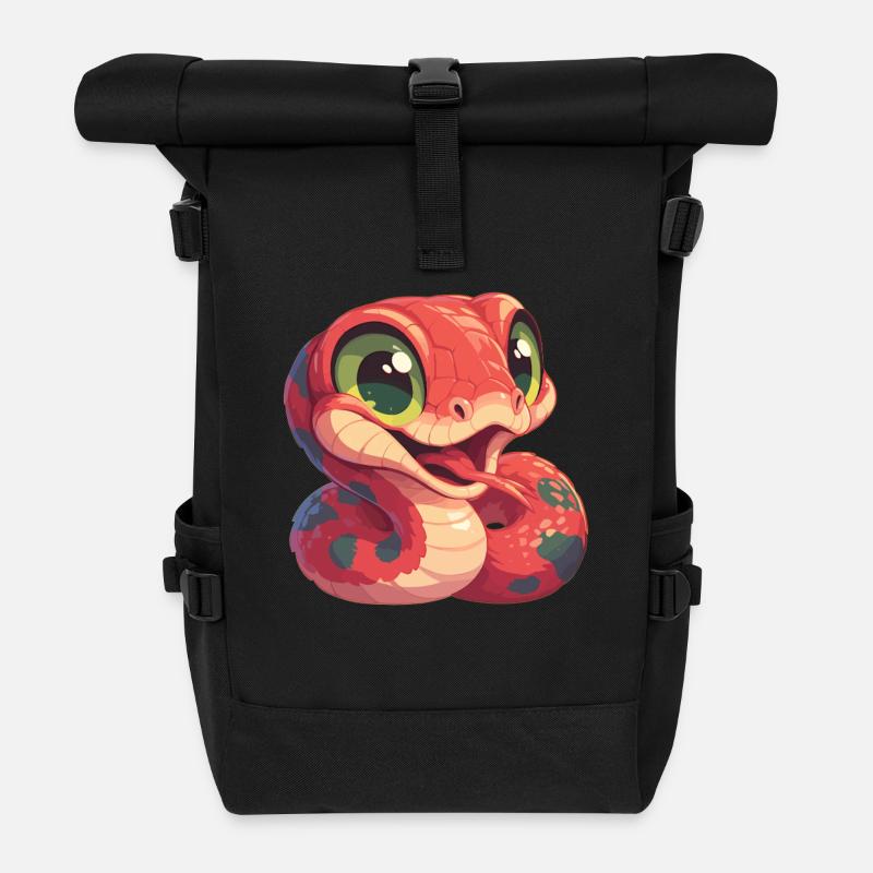 Schlangen Schlange - Rolltop Rucksack - Schwarz