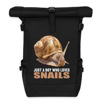 Snails Snail - Roll Top Backpack - black - Front