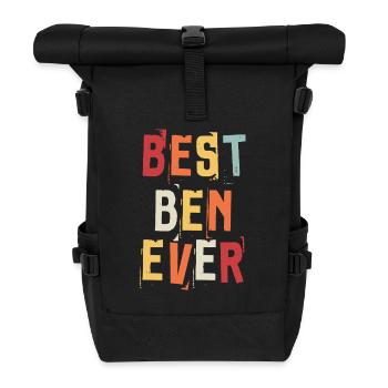 Best Ben Ever Retro First Name Text Saying - Roll Top Backpack - black - Front