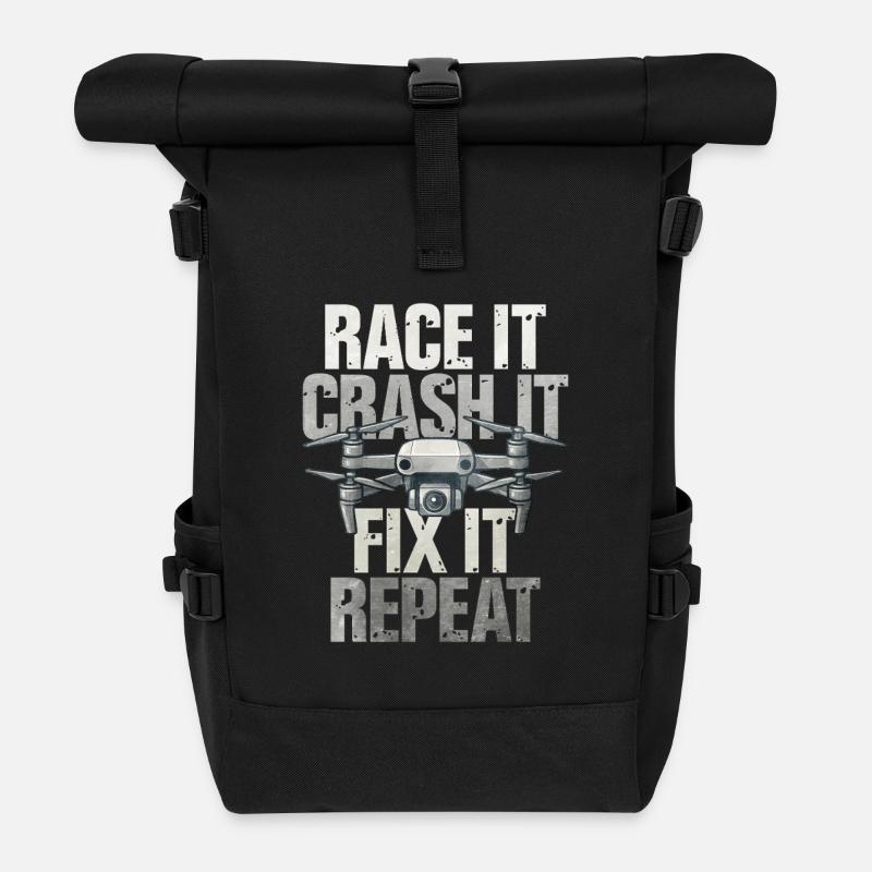 Drone - Rolltop Rucksack - Schwarz