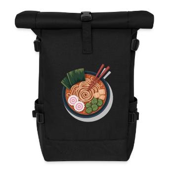 Pop Art Ramen Noodles Bowl Graphic - Roll Top Backpack - black - Front
