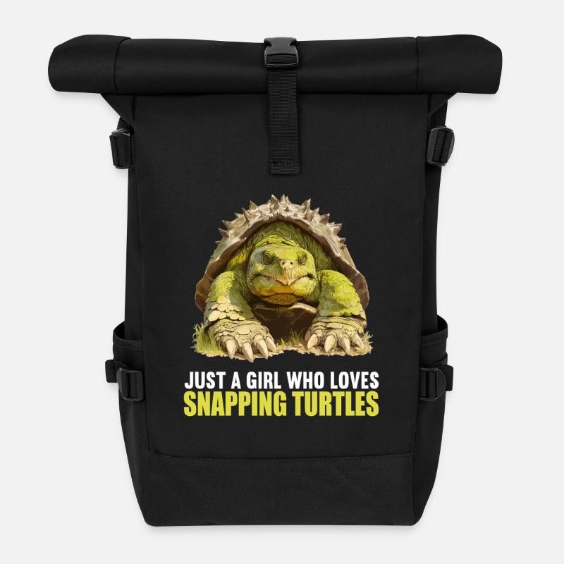 Schnappschildkröten Schnappschildkröte - Rolltop Rucksack - Schwarz