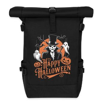 Skelett Gentleman Halloween - Rolltop Rucksack - Schwarz - Vorne