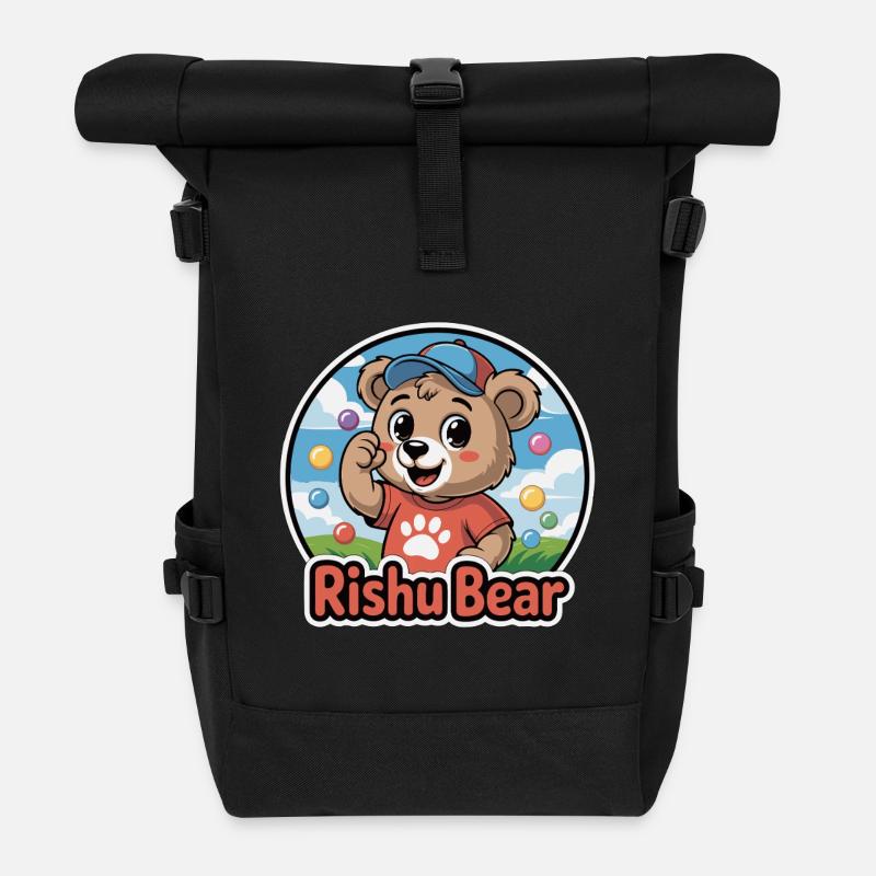 SÜSSER BÄR - Rolltop Rucksack - Schwarz