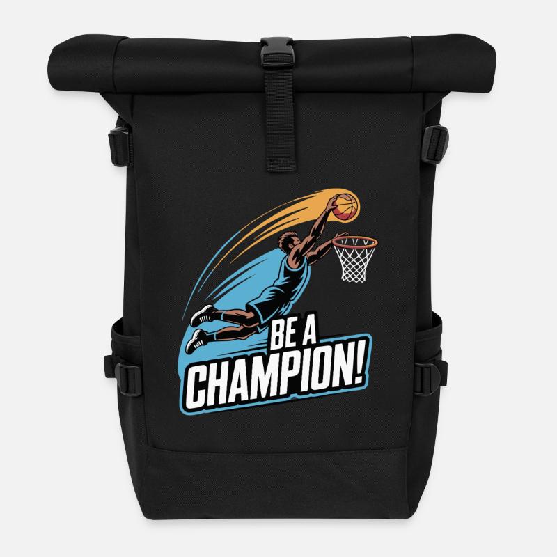 JOUER À BE A CHAMPION - Sac à dos roll top - noir