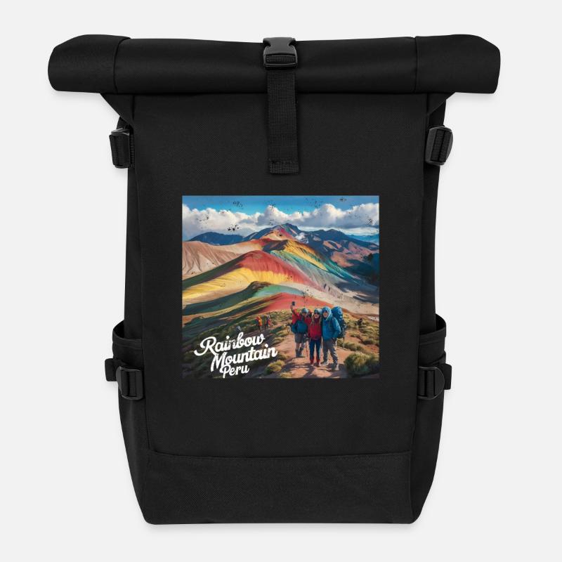 Montagne arc-en-ciel, Pérou - Sac à dos roll top - noir