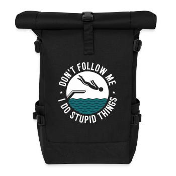 Diving diving board - Roll Top Backpack - black - Front