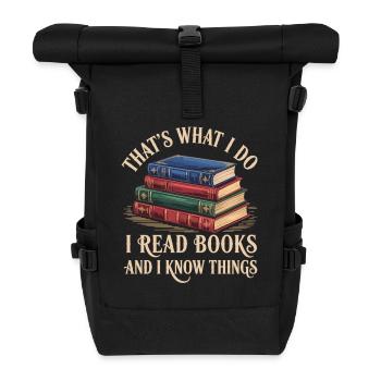 La lecture du rat de bibliothèque vous rend intelligent T-shirt - Sac à dos roll top - noir - Devant