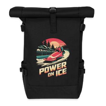 Power on Bobsleigh Team - Roll Top Backpack - black - Front