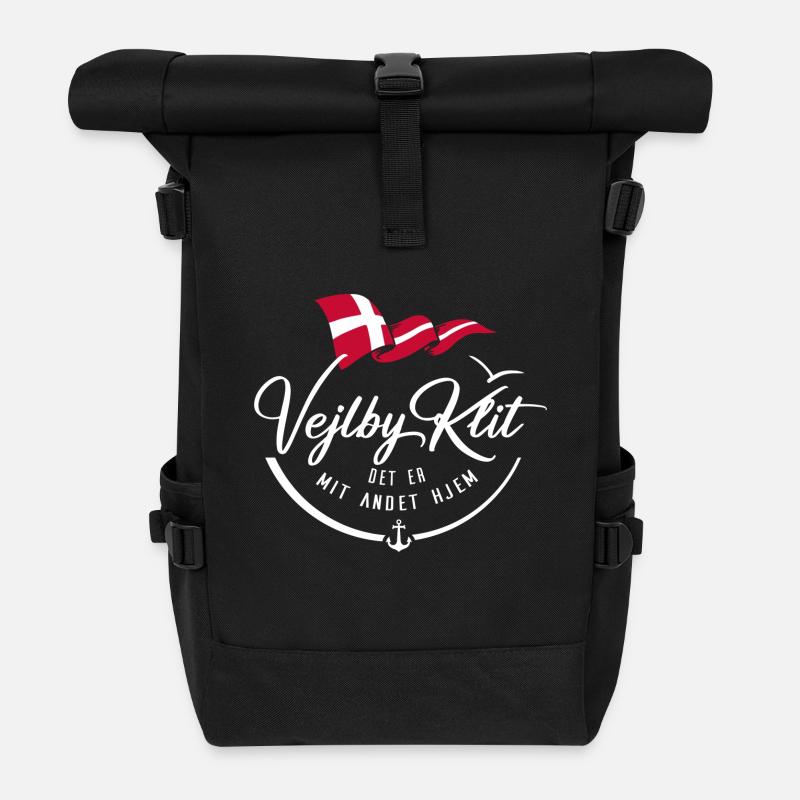 VEJLBY KLIT - My second home - w - Roll Top Backpack - black