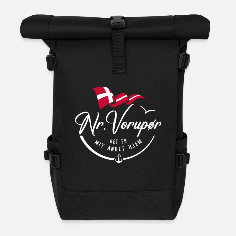 NR VORUPOR - My second home - w - Roll Top Backpack - black