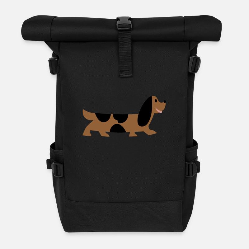 dackel - Rolltop Rucksack - Schwarz