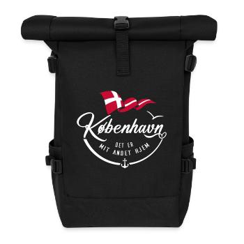 KOBENHAVN - My second home - w - Roll Top Backpack - black - Front