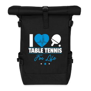 Ich liebe Tischtennis – Für wahre Ping-Pong-Fans! - Rolltop Rucksack - Schwarz - Vorne
